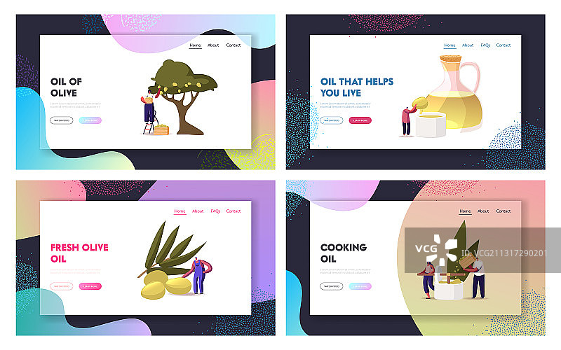 农民天然产品着陆页模板图片素材