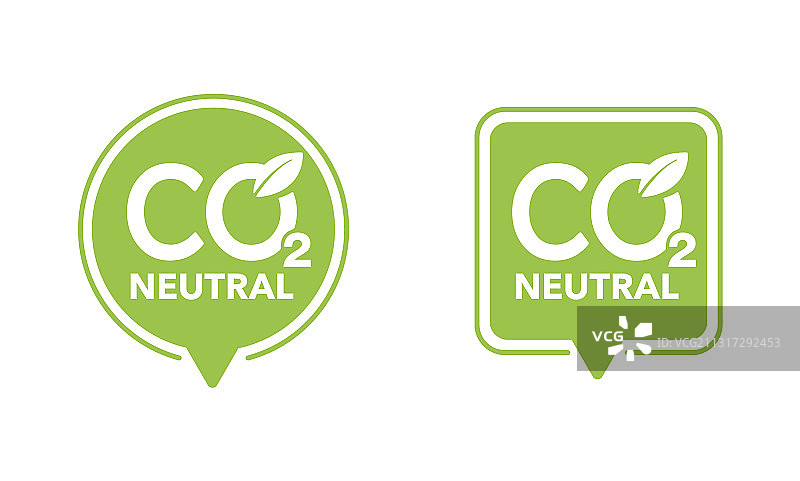 二氧化碳中和印章——净零碳足迹图片素材
