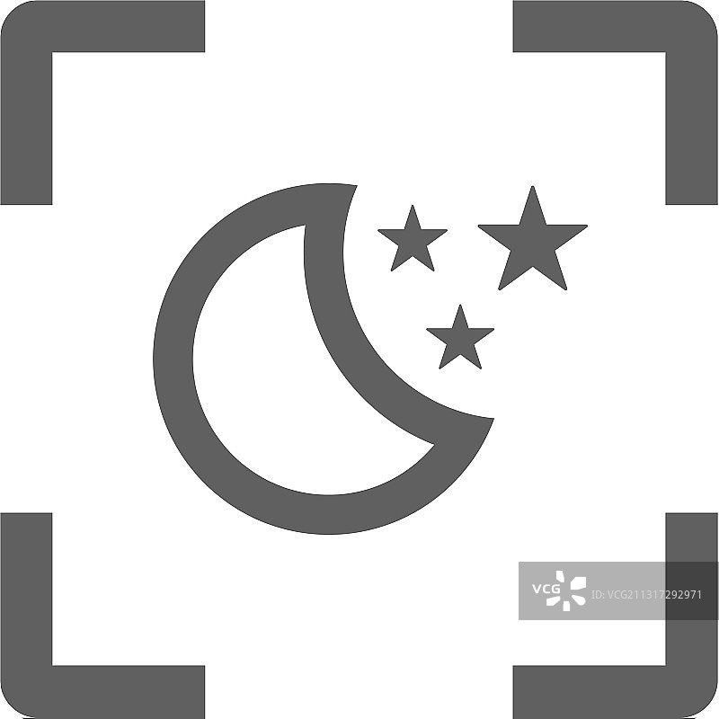 睡眠夜间模式灰色图标图片素材