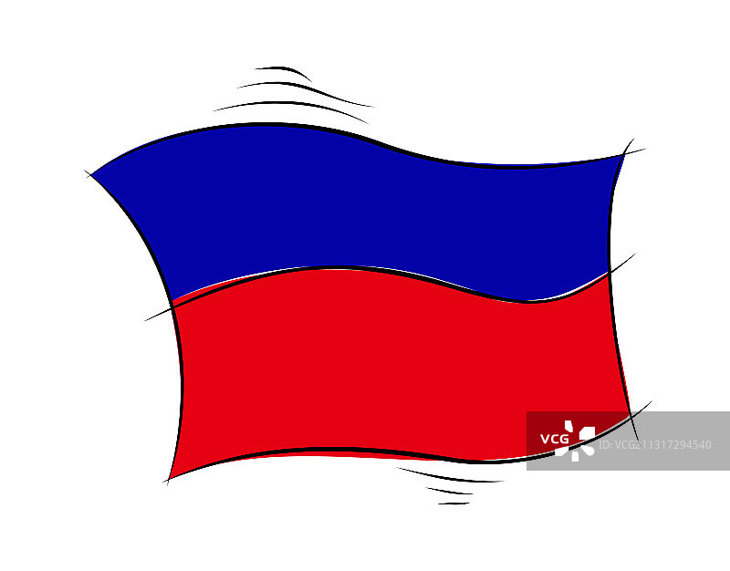 白色背景上的海地国旗图片素材