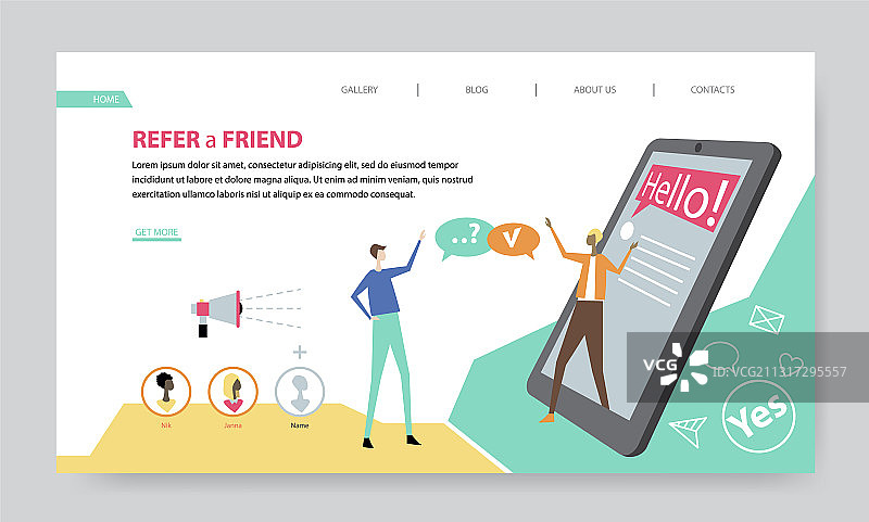 推荐好友创意网站模板图片素材