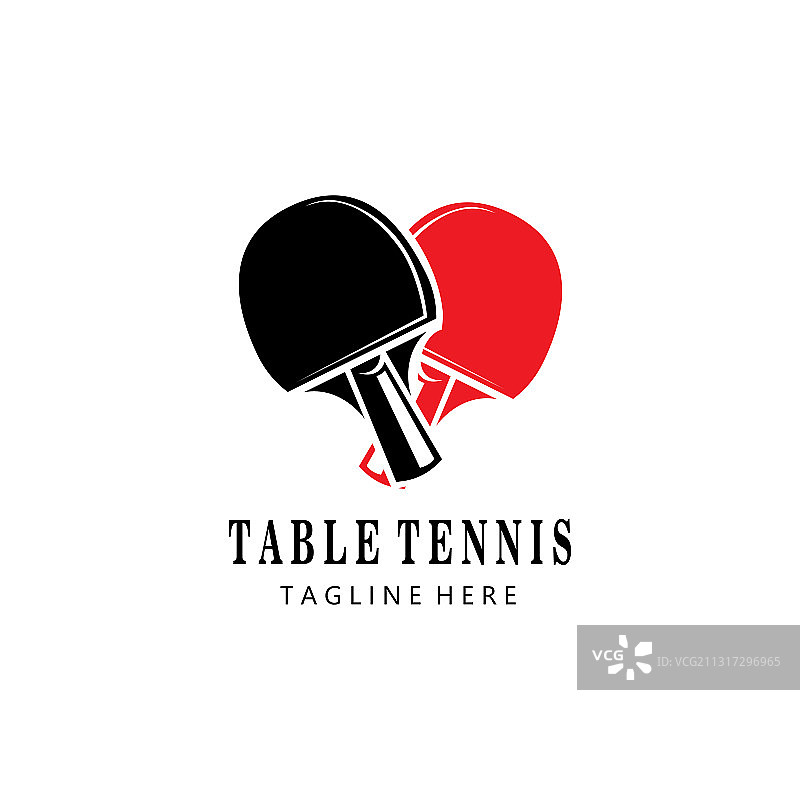 乒乓球拍和球图标彩色设计图片素材