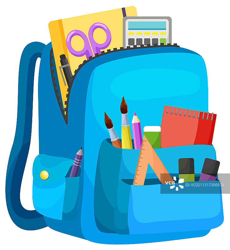 彩色学校背包回学校图片素材