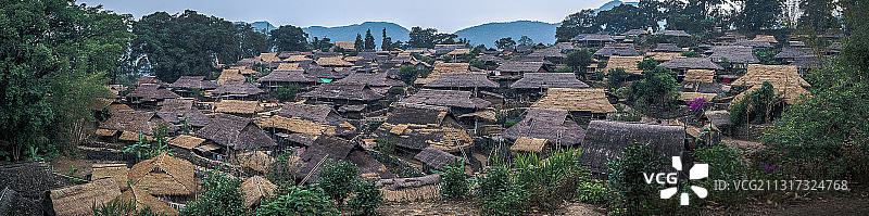 佤寨翁丁全景图片素材