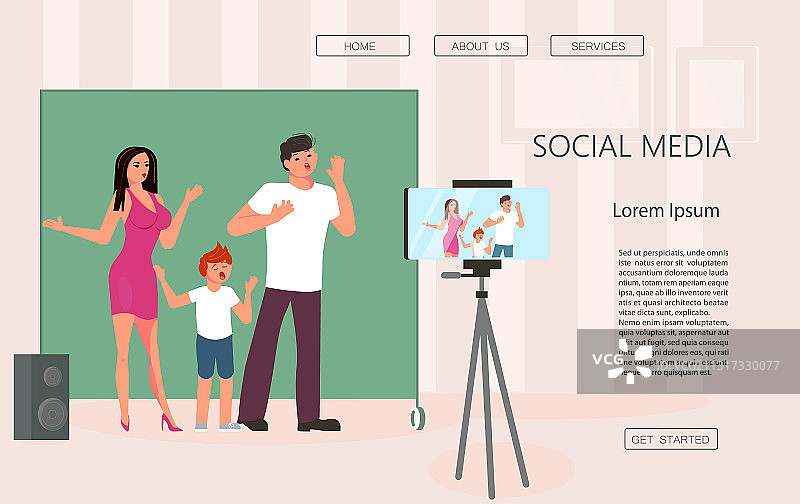 Vlog网页模板图片素材