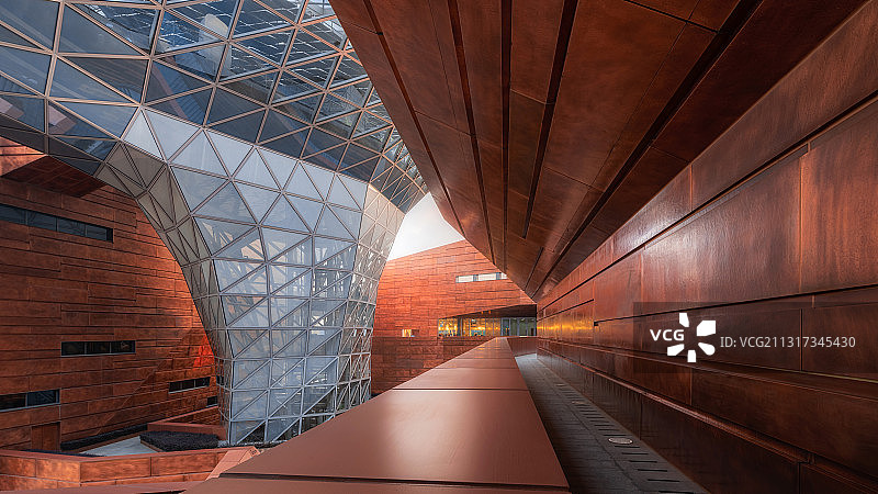 现代建筑局部（上海世博会博物馆）图片素材