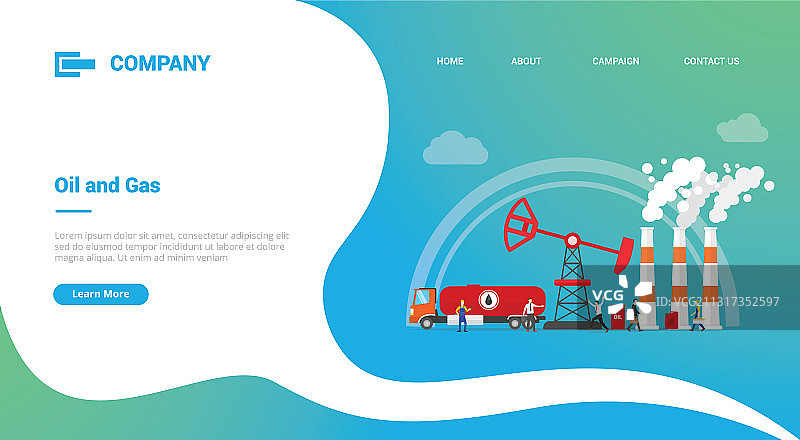 用于网站模板的石油和天然气工业图片素材