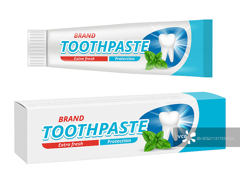 牙膏包装牙齿牙科保护盒图片素材
