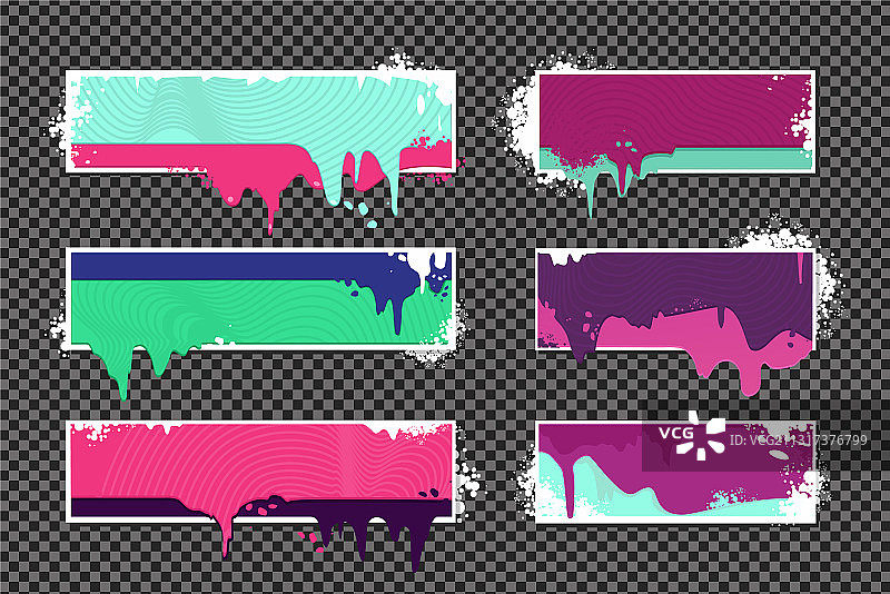 油漆涂鸦web banner合集图片素材