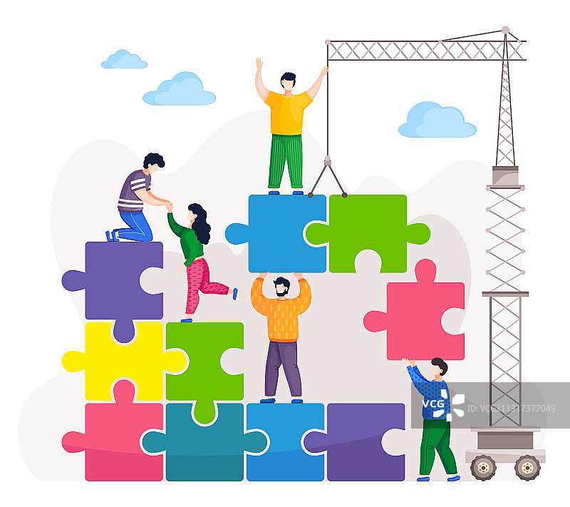 共同项目中的工人或同事图片素材