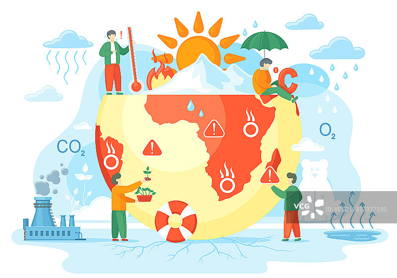全球变暖环境污染图片素材