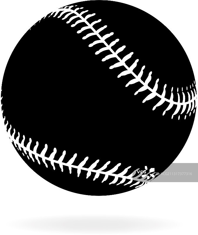 简约黑色棒球图片素材