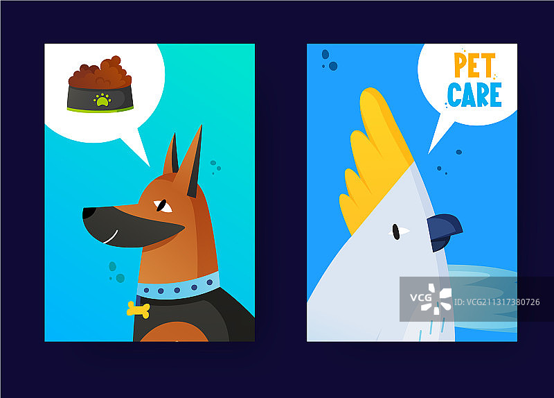 带文字标签的宠物趣味海报图片素材