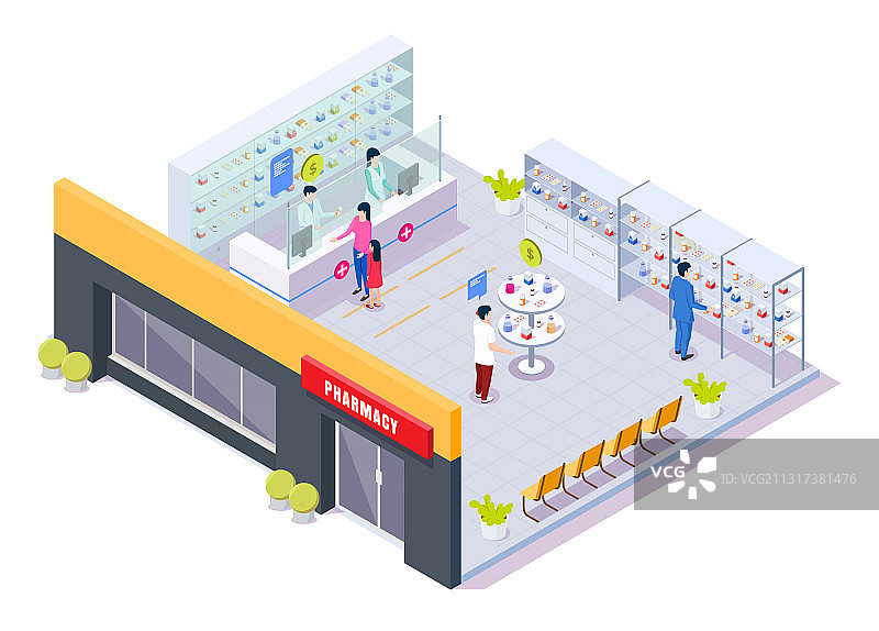 药店内部药剂师图片素材