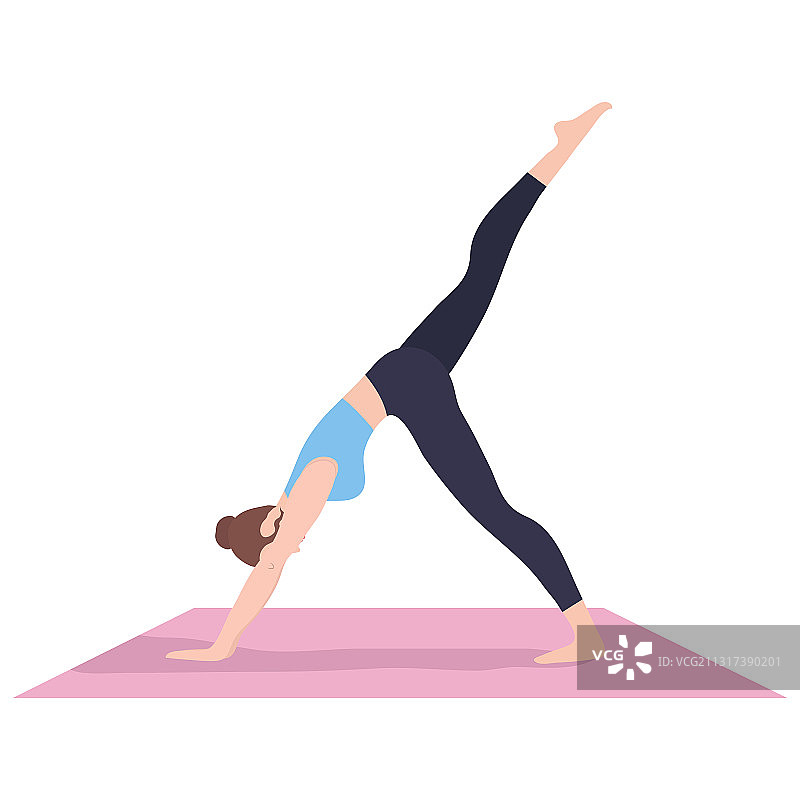 做身体锻炼的年轻女人合集图片素材