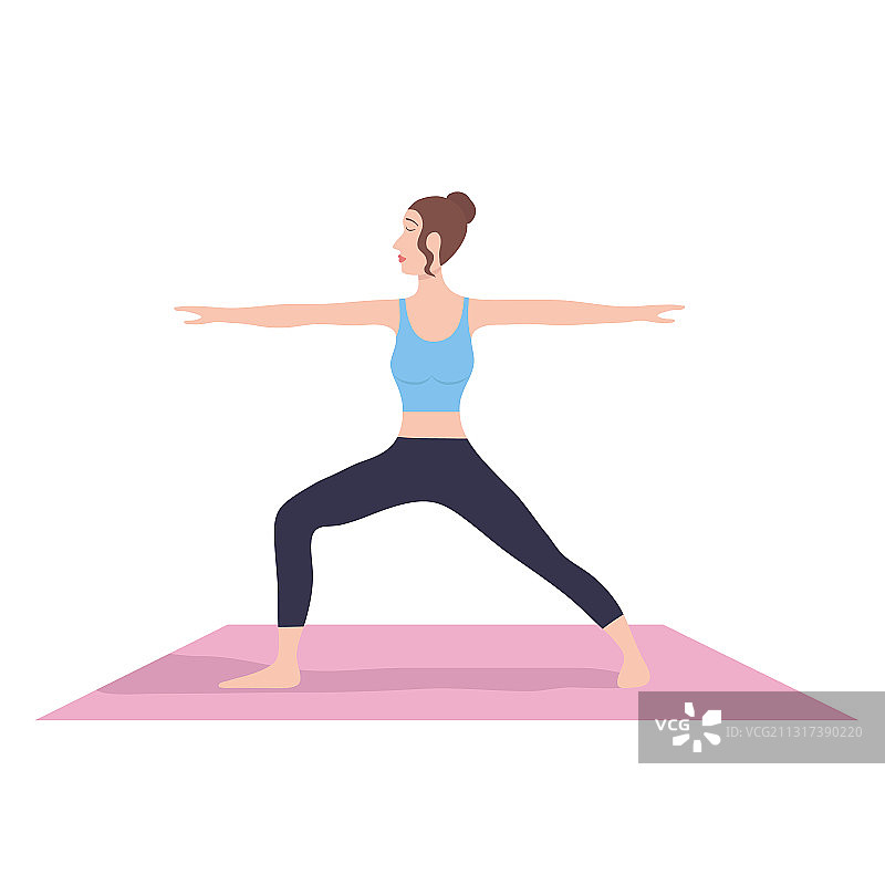 做身体锻炼的年轻女人合集图片素材