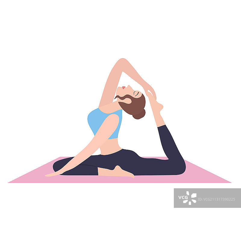 做身体锻炼的年轻女人合集图片素材