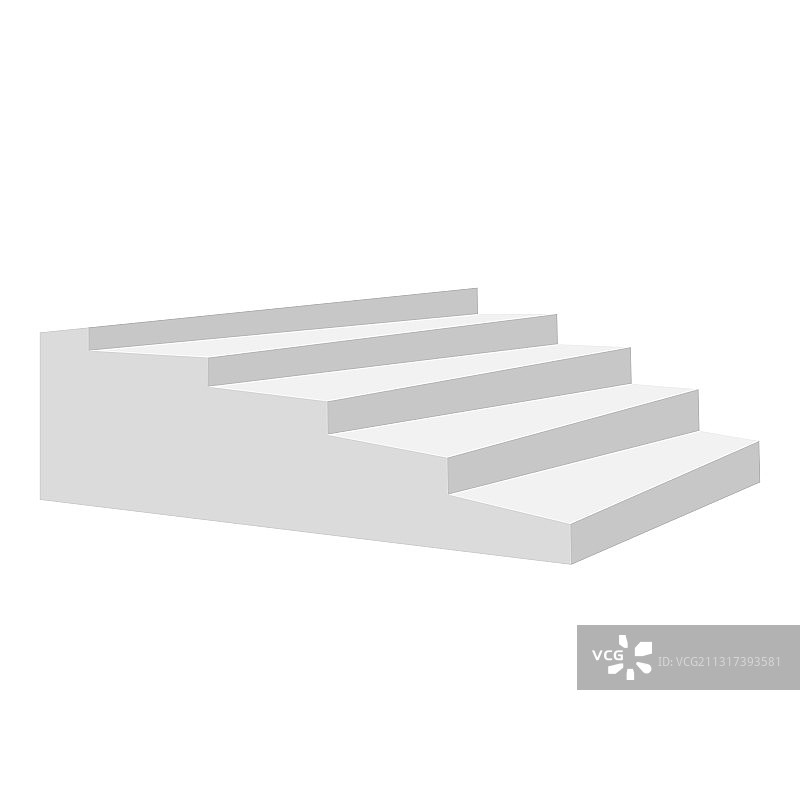白色楼梯隔离3D楼梯图片素材