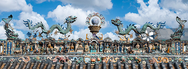 《广东传统民居祠庙屋顶》图片素材