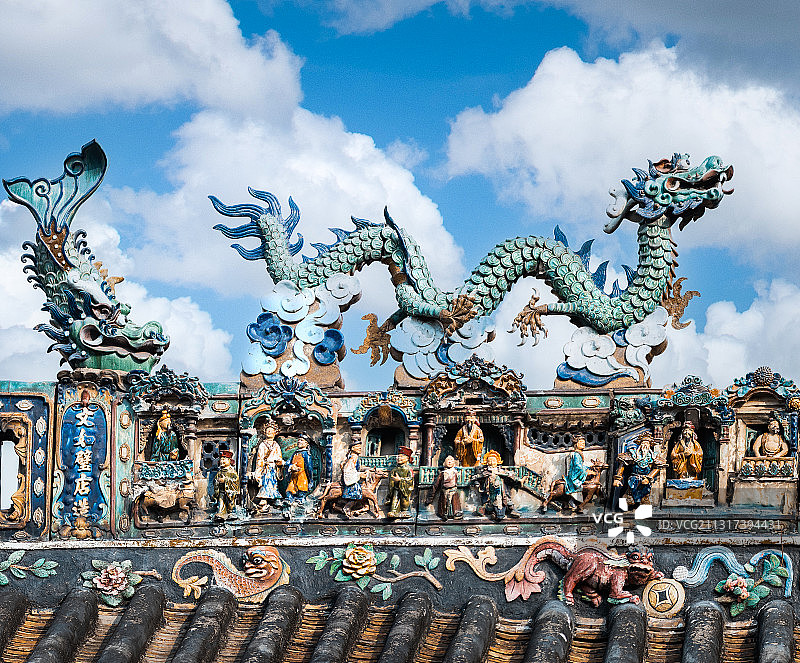 《广东传统民居祠庙屋顶》图片素材