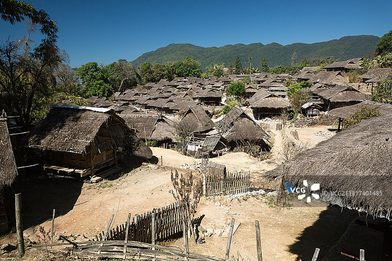 翁丁寨  中国最后一个原始部落 云南省临沧市沧源县图片素材