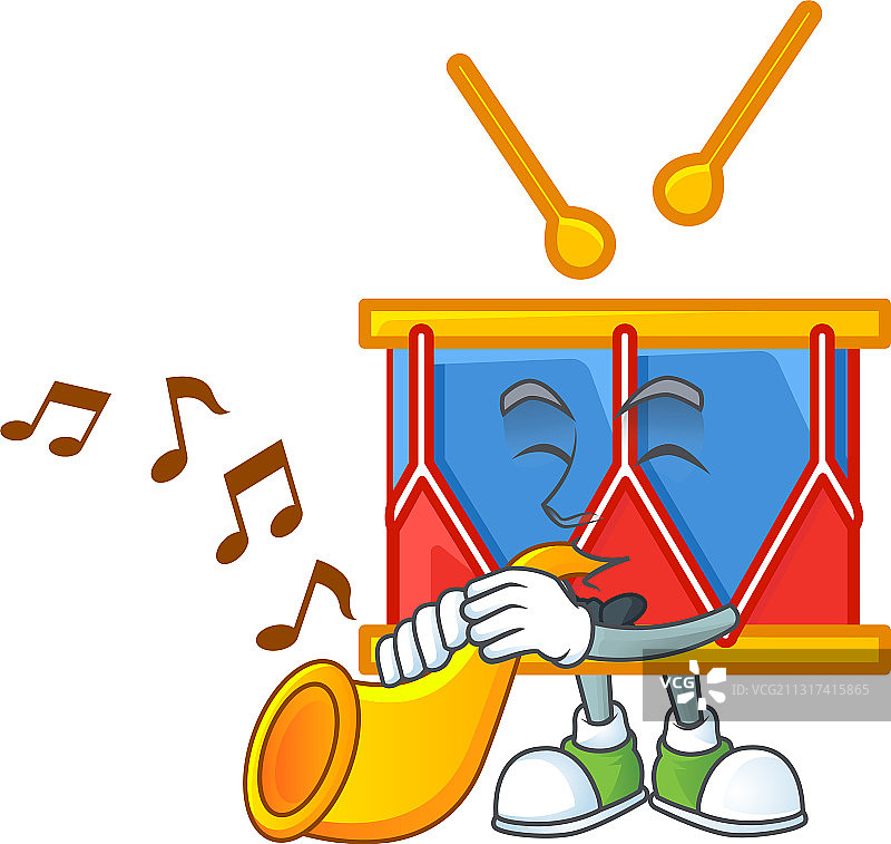 卡通独立日鼓手吹喇叭图片素材