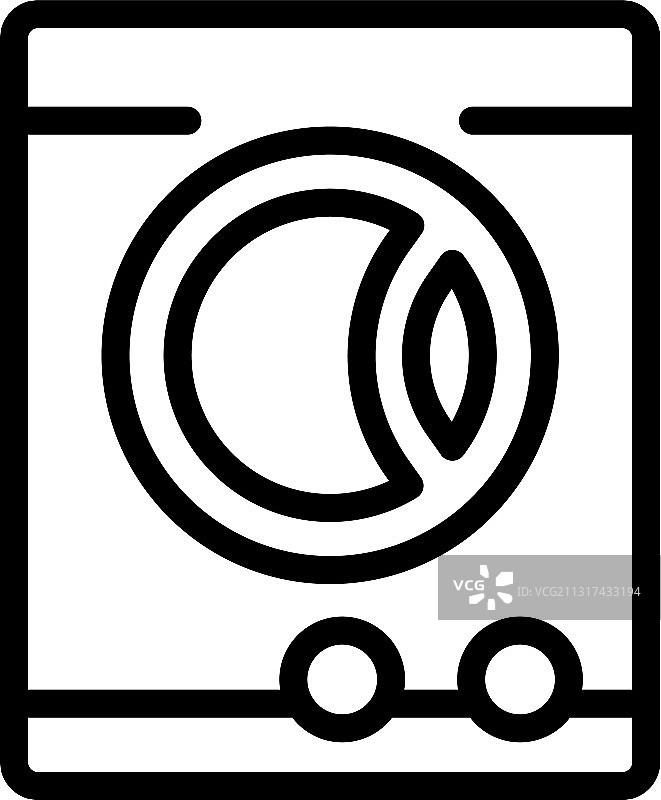 干燥洗衣机图标轮廓样式图片素材