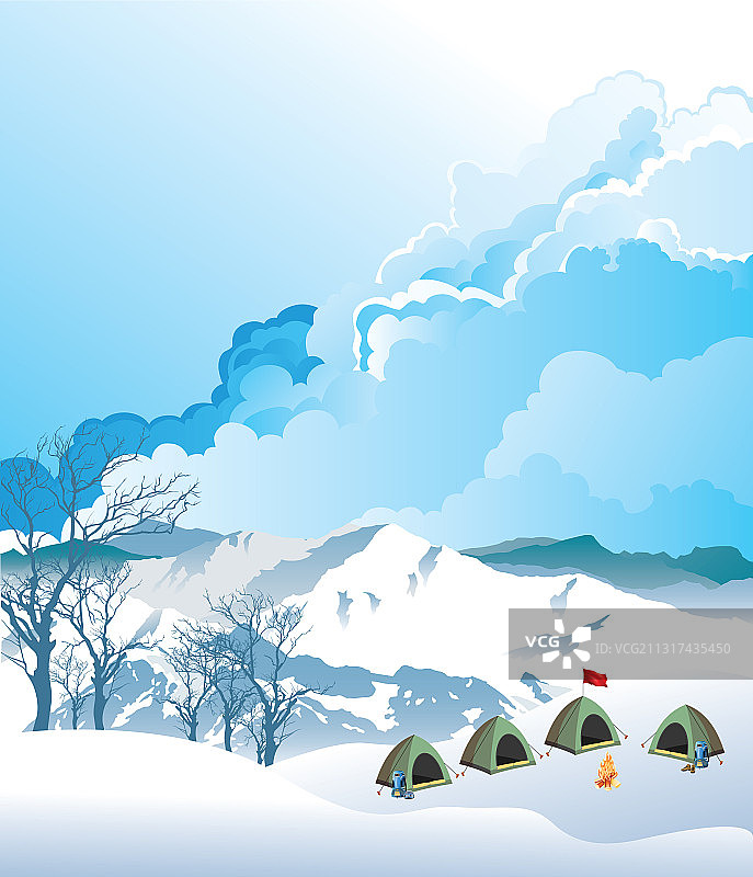 登山大本营图片素材