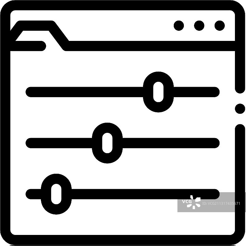 RGB设置轮廓图标图片素材