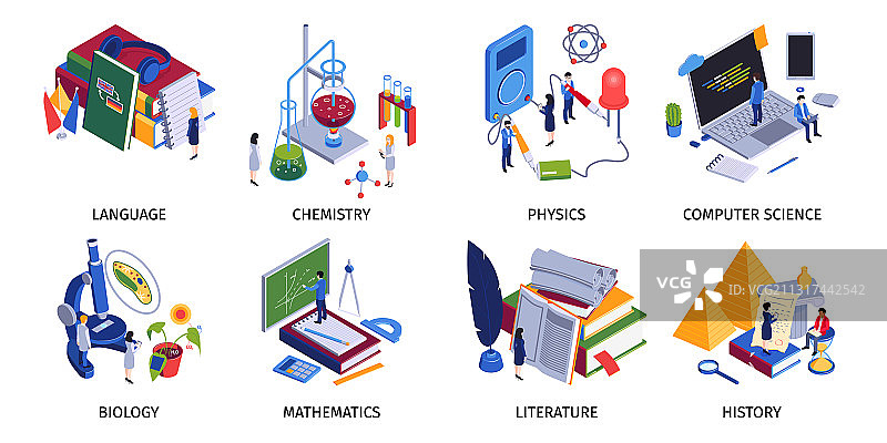 学校科目2.5D素材图片素材