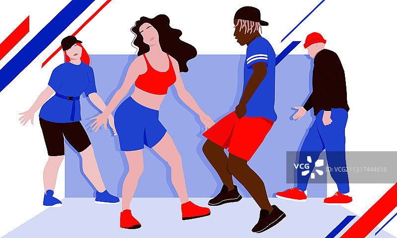 充满活力的街舞舞者图片素材