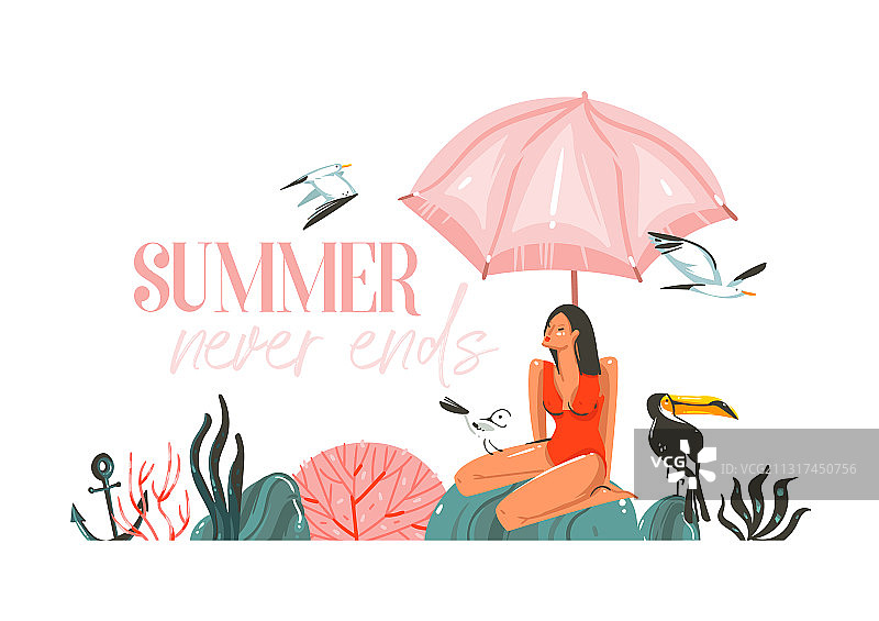 手绘抽象股票平面图形图片素材