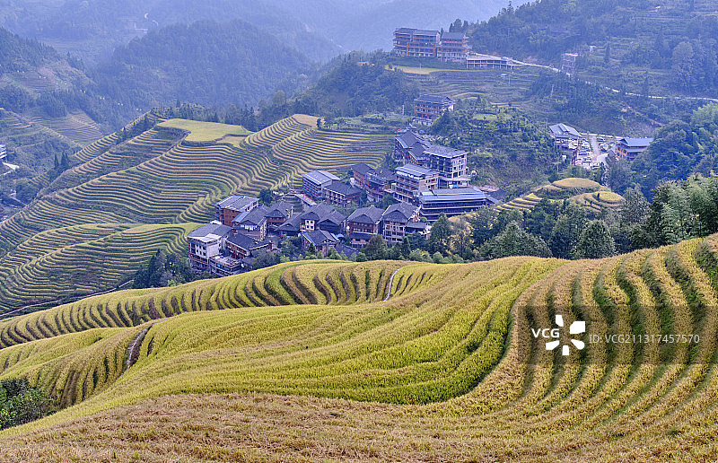 中国广西桂林龙胜龙脊梯田旅游景区图片素材
