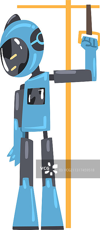 公共场所的友好机器人图片素材