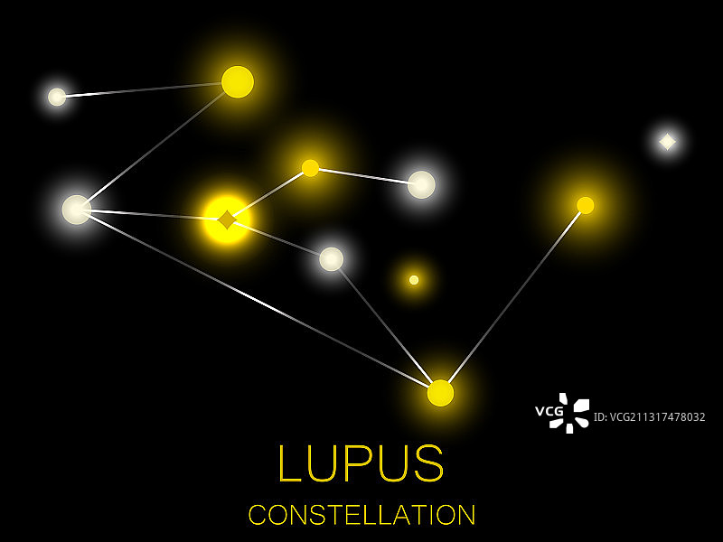 天狼星座明亮的黄色星星图片素材