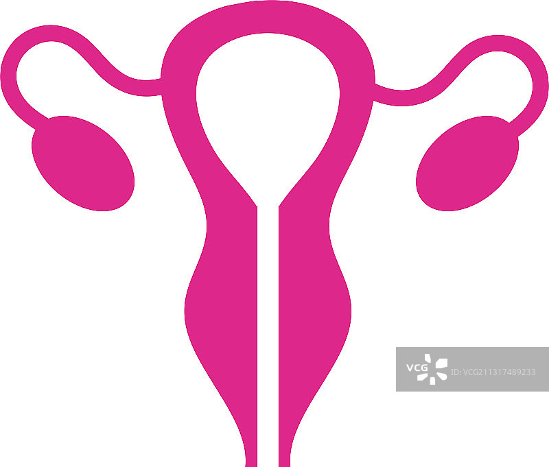 女性生殖器官轮廓图标图片素材