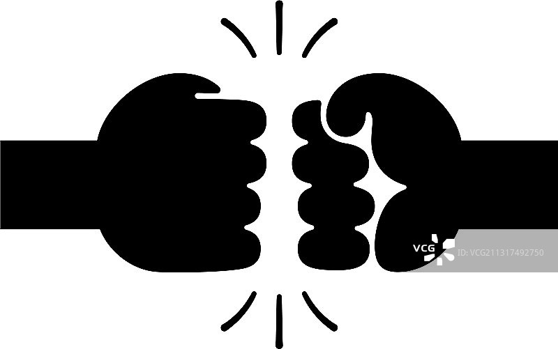 双手碰拳图片素材