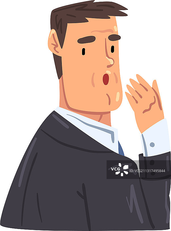 打哈欠的商务人士办公室职员图片素材