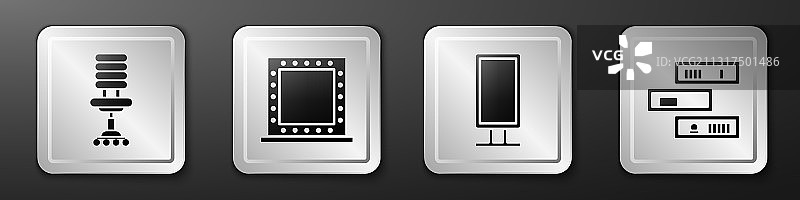 办公椅带灯化妆镜图片素材