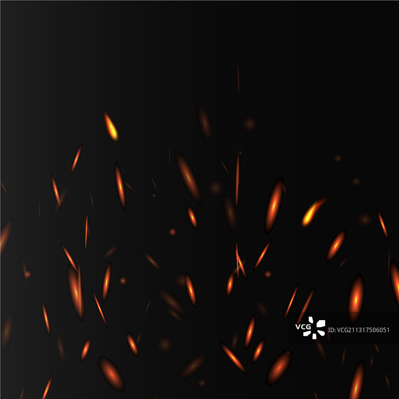 带有火焰火花和灯光的发光布局图片素材