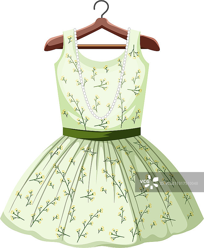 白色背景上的可爱女装图片素材