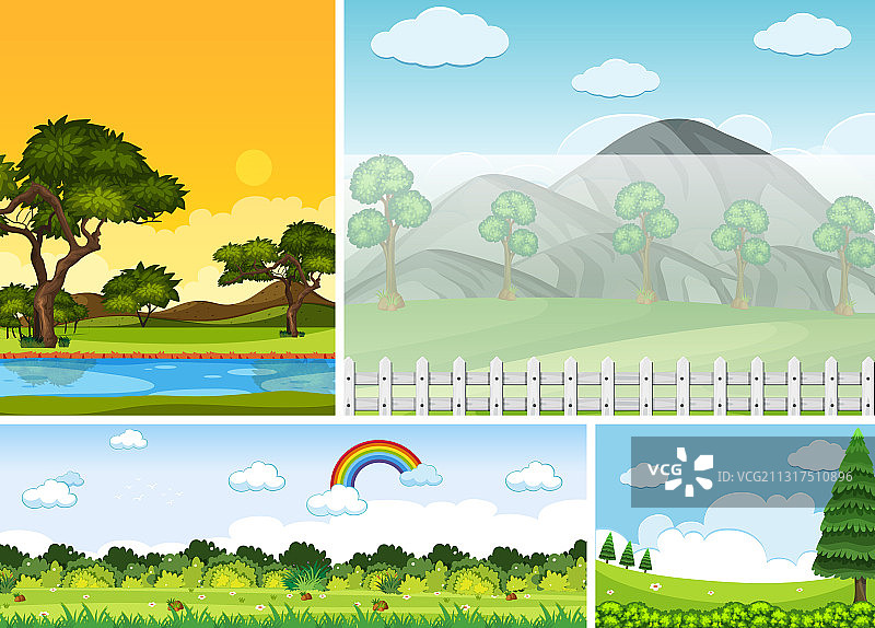 不同自然场景竖版合集图片素材