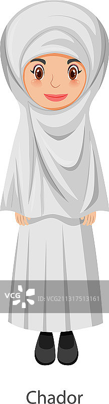 戴伊斯兰传统面纱的女人图片素材