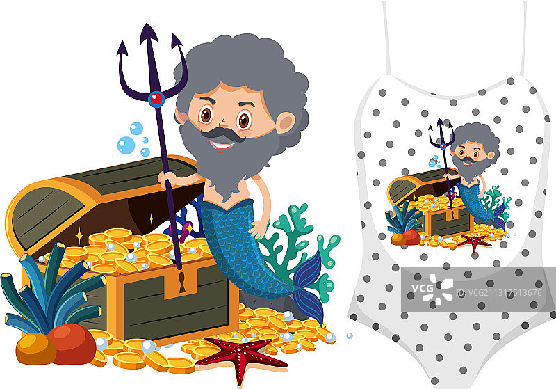 美人鱼主题服装样机图片素材