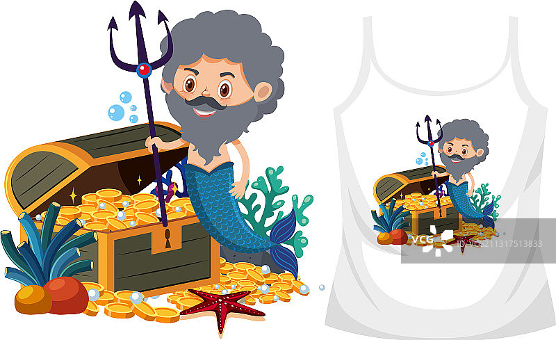 美人鱼主题服装样机图片素材