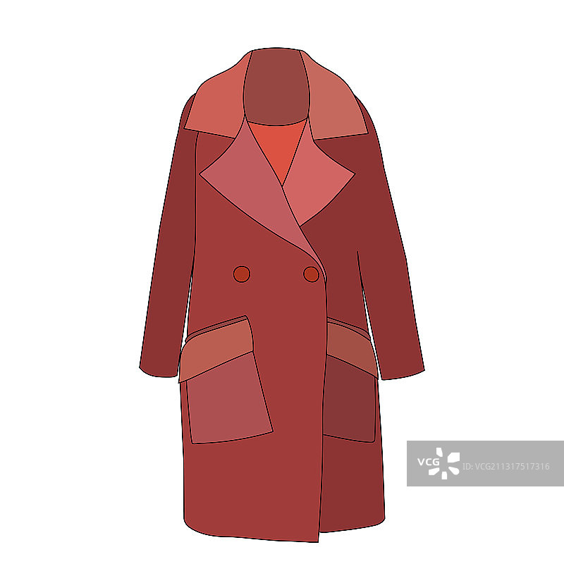 白色背景上的外套雨衣图片素材