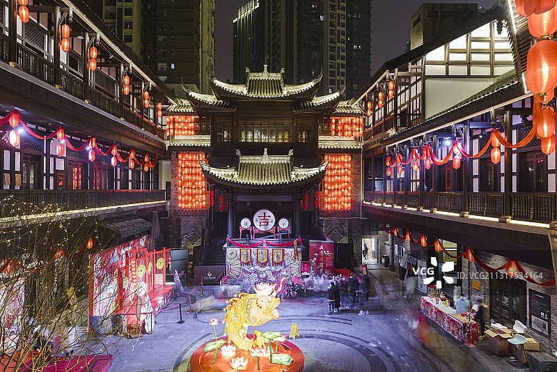 弹子石老街迎新春图片素材