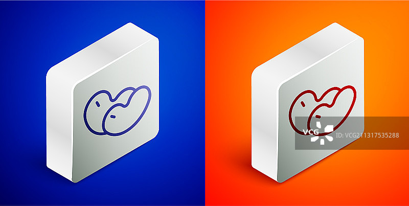 2.5D线条豆类图标图片素材