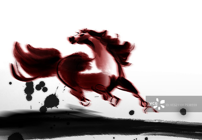 企业文化奋斗奔腾的骏马图片素材