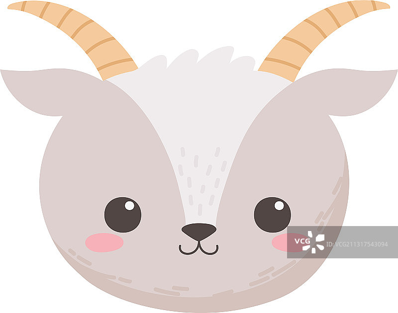 可爱的小山羊卡通动物图片素材